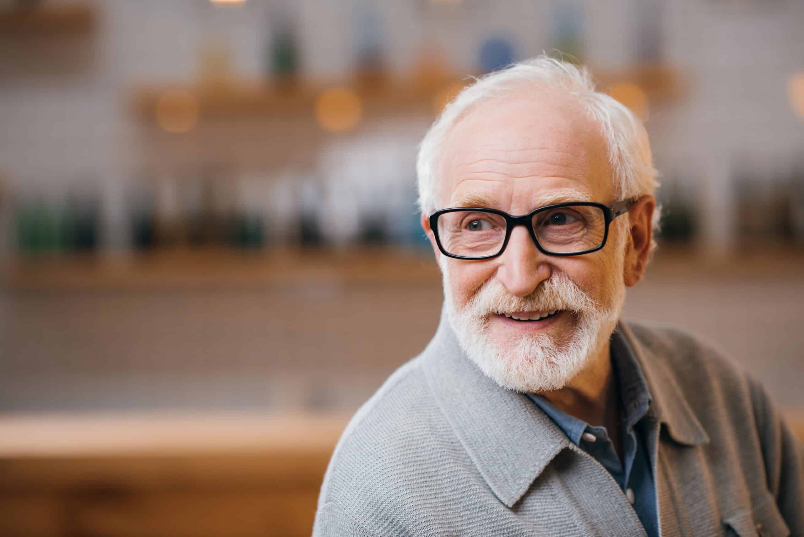 portrait of smiling senior man